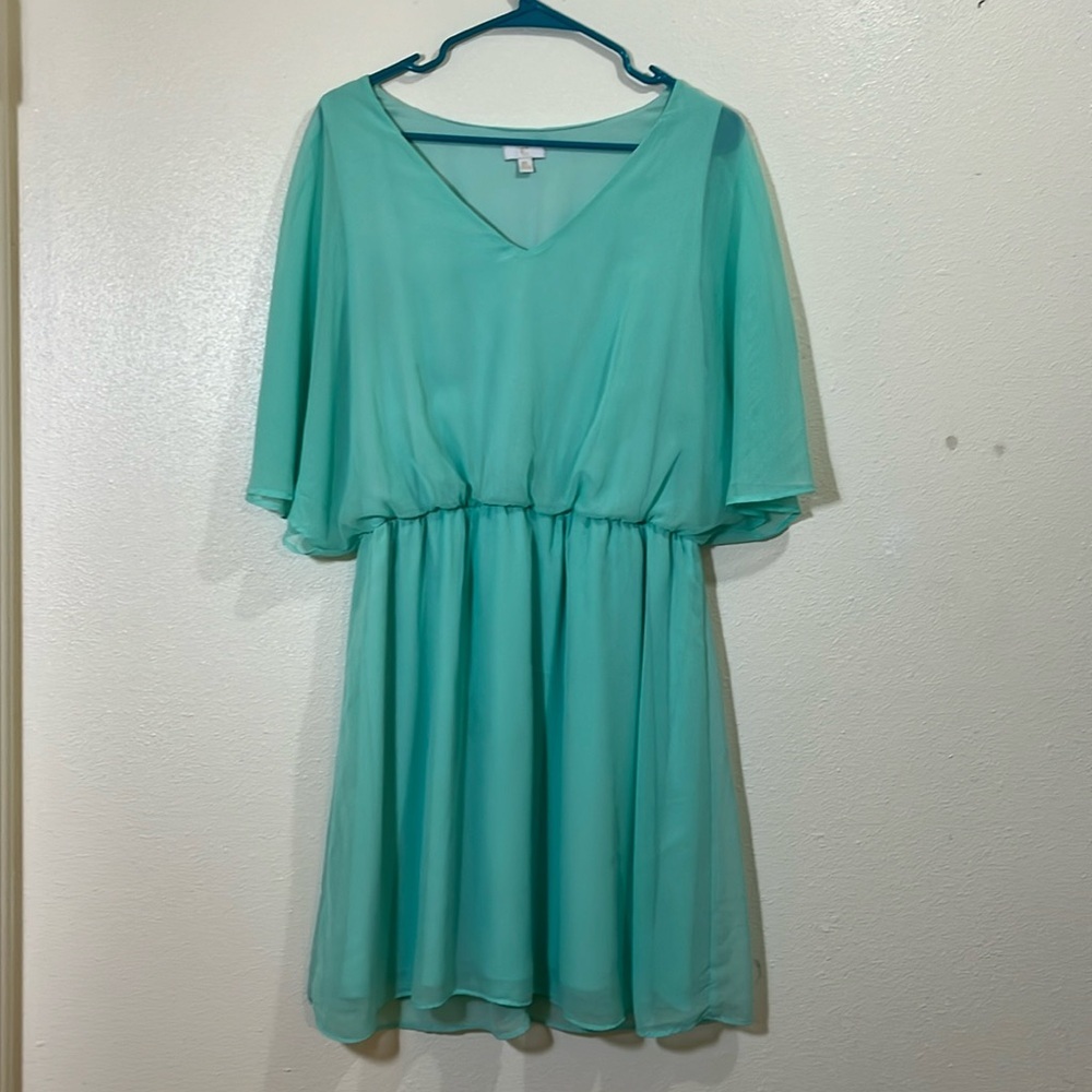 C large sheer capped sleeved dress. Size XL.